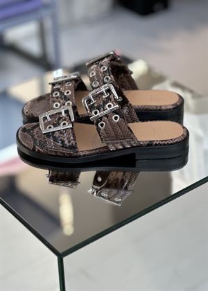Feminine buckle strap snake sandal B1020180 Ganni 